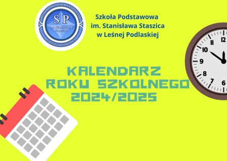 KALENDARZ ROKU SZKOLNEGO 2024/2025