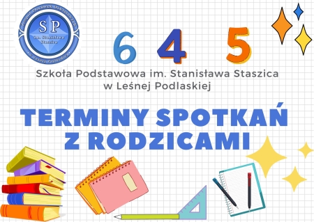 TERMINY SPOTKAŃ Z RODZICAMI 2024/2025