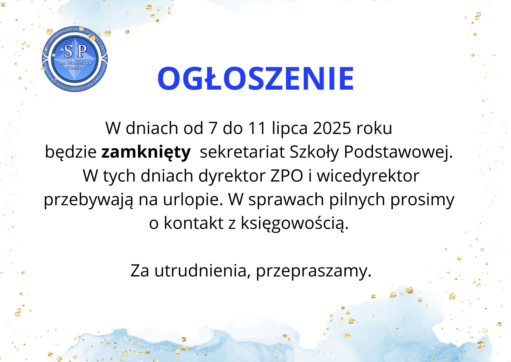 OGŁOSZENIE