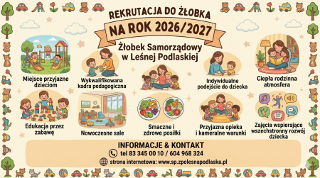 Rekrutacja do Żłobka Samorządowego w Leśnej Podlaskiej