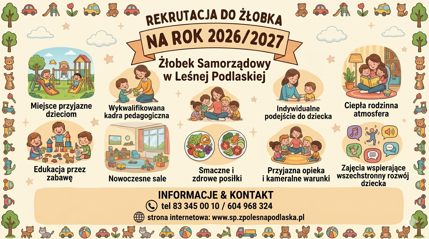 Rekrutacja do Żłobka Samorządowego w Leśnej Podlaskiej